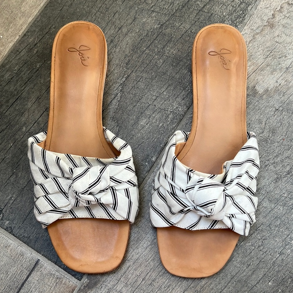 Joie Fabrizia Slide Wedge Striped Sandal